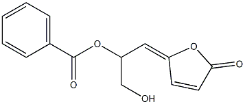 (4Z)-6-Benzoyloxy 4,7-dihydroxyhepta-2,4-dienoic acid 1,4-lactone Struktur