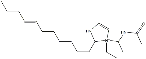 1-[1-(Acetylamino)ethyl]-1-ethyl-2-(7-undecenyl)-4-imidazoline-1-ium Struktur