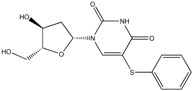 5-(Phenylthio)-2'-deoxyuridine Struktur