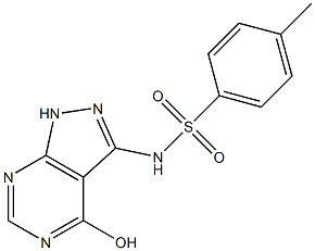 3-(4-Methylphenylsulfonylamino)-1H-pyrazolo[3,4-d]pyrimidin-4-ol Struktur