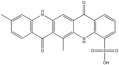 5,7,12,14-Tetrahydro-6,10-dimethyl-7,14-dioxoquino[2,3-b]acridine-4-sulfonic acid Struktur