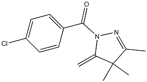 1-(4-Chlorobenzoyl)-3,4,4-trimethyl-5-methylene-1H-pyrazole Struktur