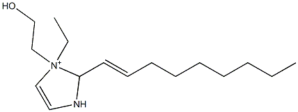 1-Ethyl-1-(2-hydroxyethyl)-2-(1-nonenyl)-4-imidazoline-1-ium Struktur