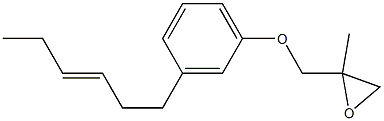 3-(3-Hexenyl)phenyl 2-methylglycidyl ether Struktur