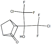 3-[2-Chloro-1-hydroxy-2,2-difluoro-1-(chlorodifluoromethyl)ethyl]-2-norbornanone Struktur