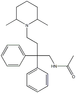 N-[4-(2,6-Dimethyl-1-piperidinyl)-2,2-diphenylbutyl]acetamide Struktur