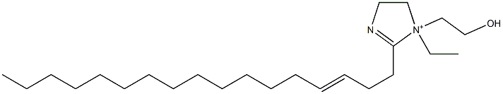 1-Ethyl-2-(3-heptadecenyl)-1-(2-hydroxyethyl)-2-imidazoline-1-ium Struktur