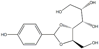 2-O,3-O-(4-Hydroxybenzylidene)-L-glucitol Struktur