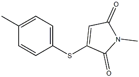 2-(4-Methylphenylthio)-N-methylmaleimide Struktur