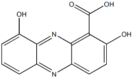 2,9-Dihydroxyphenazine-1-carboxylic acid Struktur