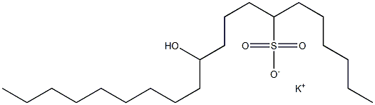 11-Hydroxyicosane-7-sulfonic acid potassium salt Struktur