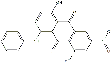 1-Anilino-4,8-dihydroxy-6-nitroanthraquinone Struktur