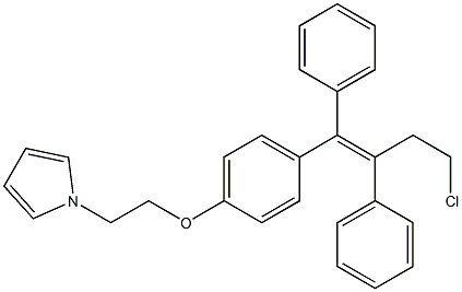 1-(2-Chloroethyl)-1-phenyl-2-[4-(2-(1H-pyrrol-1-yl)ethoxy)phenyl]-2-(phenyl)ethene Struktur