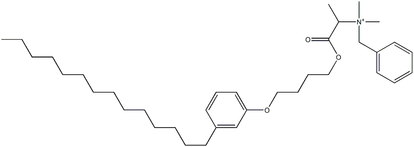 N,N-Dimethyl-N-benzyl-N-[1-[[4-(3-tetradecylphenyloxy)butyl]oxycarbonyl]ethyl]aminium Struktur