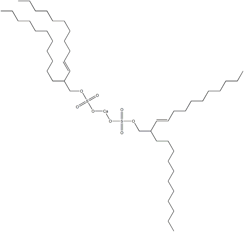 Bis(2-undecyl-3-tridecenyloxysulfonyloxy)calcium Struktur