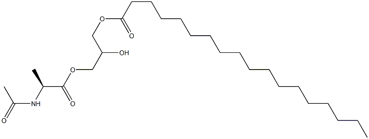 1-[(N-Acetyl-L-alanyl)oxy]-2,3-propanediol 3-octadecanoate Struktur