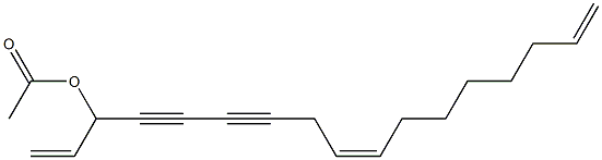 (Z)-1,9,16-Heptadecatriene-4,6-diyn-3-ol acetate Struktur