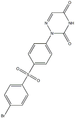 2-[4-(4-Bromophenylsulfonyl)phenyl]-1,2,4-triazine-3,5(2H,4H)-dione Struktur