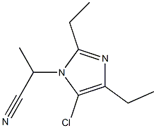 5-Chloro-1-(1-cyanoethyl)-2,4-diethyl-1H-imidazole Struktur