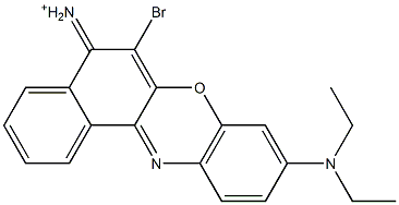 6-Bromo-9-(diethylamino)-5H-benzo[a]phenoxazin-5-iminium Struktur