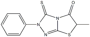 2,3-Dihydro-2-phenyl-3-thioxo-6-methylthiazolo[2,3-c][1,2,4]triazol-5(6H)-one Struktur