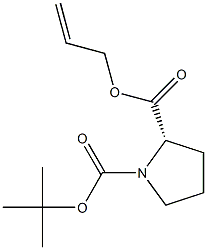 (2S)-1-(tert-Butyloxycarbonyl)pyrrolidine-2-carboxylic acid allyl ester Struktur