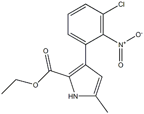 3-(3-Chloro-2-nitrophenyl)-5-methyl-1H-pyrrole-2-carboxylic acid ethyl ester Struktur