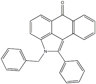 1-Phenyl-2-benzylnaphth[1,2,3-cd]indol-6(2H)-one Struktur