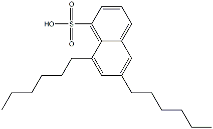 6,8-Dihexyl-1-naphthalenesulfonic acid Struktur