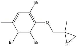 2,3,6-Tribromo-4-methylphenyl 2-methylglycidyl ether Struktur