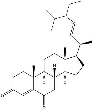 Stigmasta-4,22-diene-3,6-dione Struktur