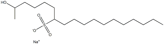 2-Hydroxyoctadecane-7-sulfonic acid sodium salt Struktur