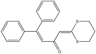 4,4-Diphenyl-1-(1,3-dithian-2-ylidene)-3-buten-2-one Struktur