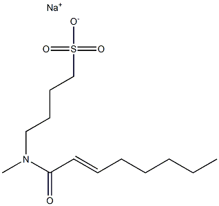 4-[N-(2-Octenoyl)-N-methylamino]-1-butanesulfonic acid sodium salt Struktur