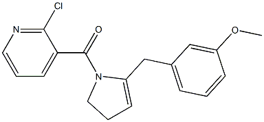 2-Chloro-3-[(4,5-dihydro-2-(3-methoxybenzyl)-1H-pyrrol)-1-ylcarbonyl]pyridine Struktur