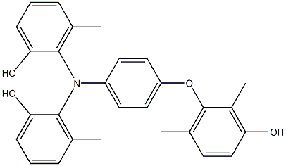 N,N-Bis(2-hydroxy-6-methylphenyl)-4-(3-hydroxy-2,6-dimethylphenoxy)benzenamine Struktur