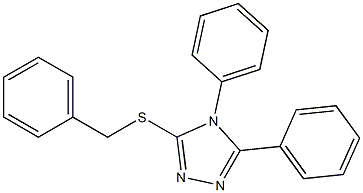 4,5-Diphenyl-3-[benzylthio]-4H-1,2,4-triazole Struktur