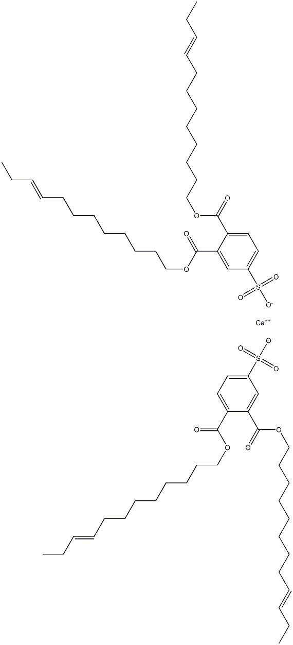 Bis[3,4-di(9-dodecenyloxycarbonyl)benzenesulfonic acid]calcium salt Struktur