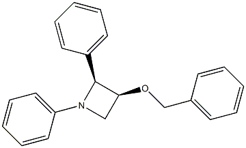 (2S,3S)-1,2-Diphenyl-3-benzyloxyazetidine Struktur