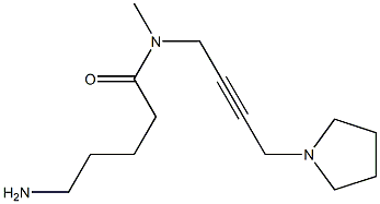 N-Methyl-N-[4-(1-pyrrolidinyl)-2-butynyl]-5-aminopentanamide Struktur