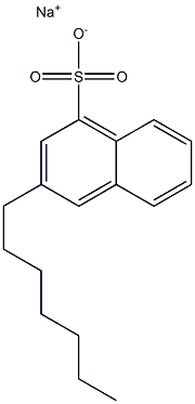 3-Heptyl-1-naphthalenesulfonic acid sodium salt Struktur