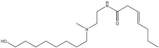 N-[2-[N-(8-Hydroxyoctyl)-N-methylamino]ethyl]-3-heptenamide Struktur