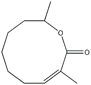 (Z)-3,10-Dimethyl-1-oxacyclodeca-3-en-2-one Struktur