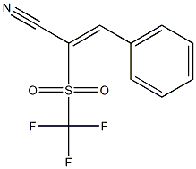 2-(Trifluoromethylsulfonyl)-3-(phenyl)acrylonitrile Struktur