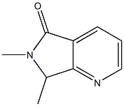 6-Methyl-7-methyl-6,7-dihydro-5H-pyrrolo[3,4-b]pyridin-5-one Struktur