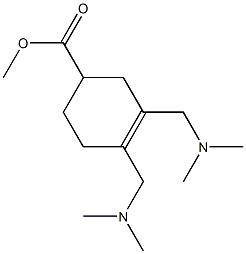 3,4-Bis[(dimethylamino)methyl]-3-cyclohexene-1-carboxylic acid methyl ester Struktur