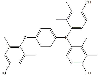 N,N-Bis(4-hydroxy-2,3-dimethylphenyl)-4-(4-hydroxy-2,6-dimethylphenoxy)benzenamine Struktur