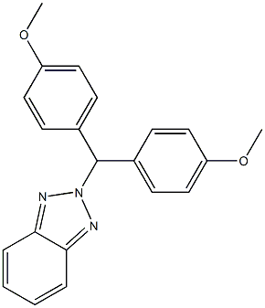 2-[Bis(4-methoxyphenyl)methyl]-2H-benzotriazole Struktur