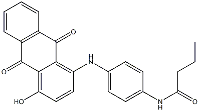 1-[4-(Butyrylamino)phenylamino]-4-hydroxyanthraquinone Struktur