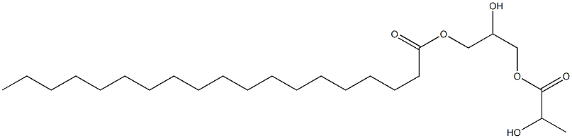 2-Hydroxypropionic acid 2-hydroxy-3-nonadecanoyloxypropyl ester Struktur